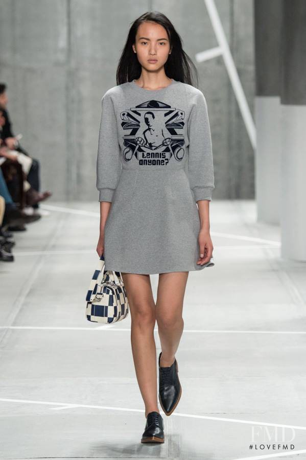 Luping Wang featured in  the Lacoste fashion show for Autumn/Winter 2015