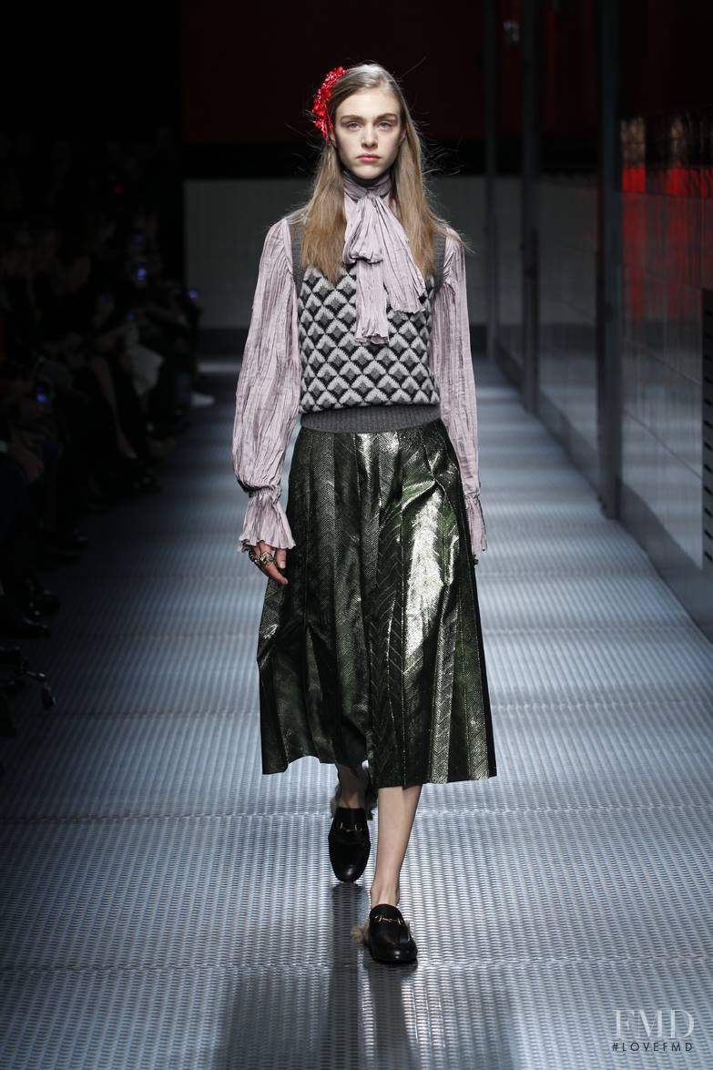 Hedvig Palm featured in  the Gucci fashion show for Autumn/Winter 2015