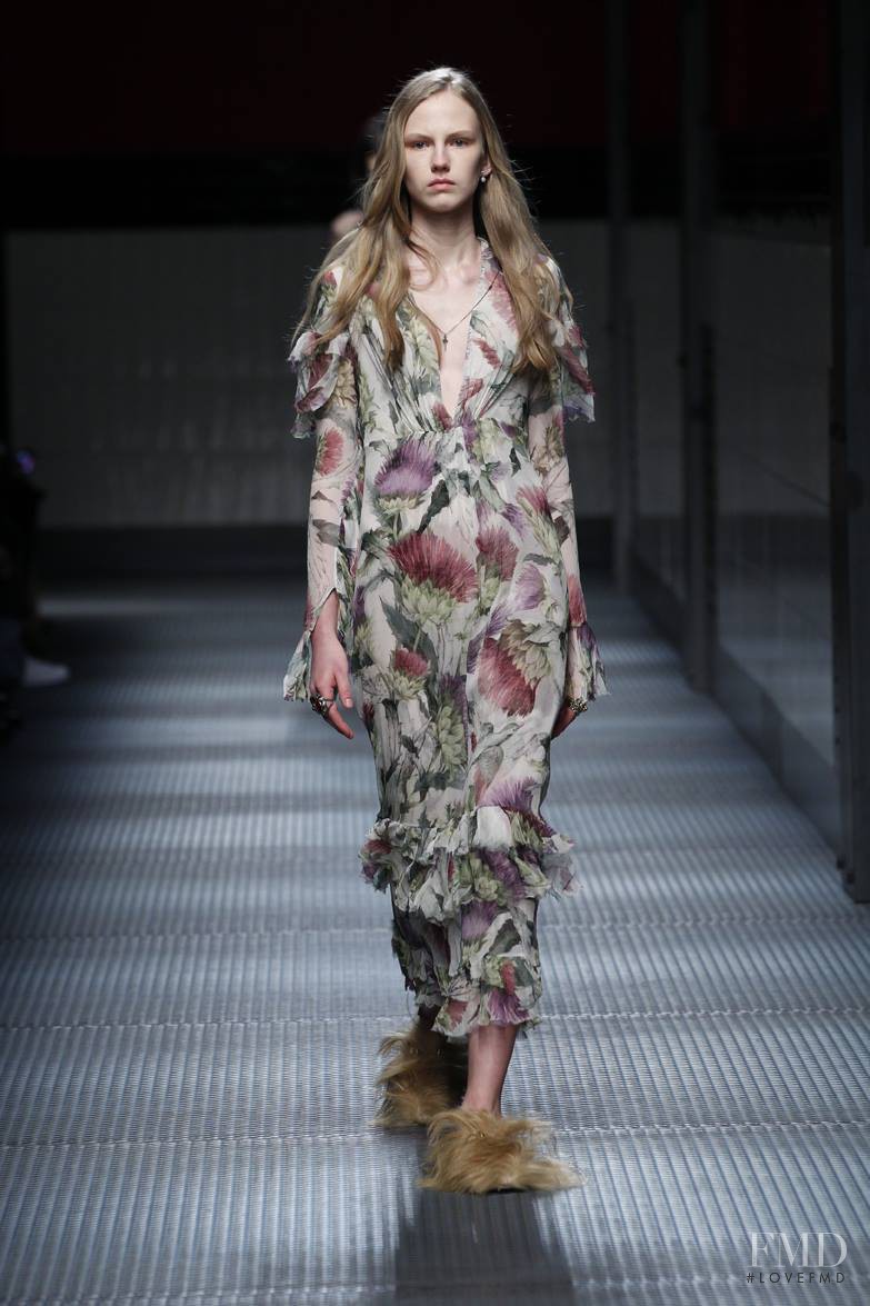Paula Galecka featured in  the Gucci fashion show for Autumn/Winter 2015