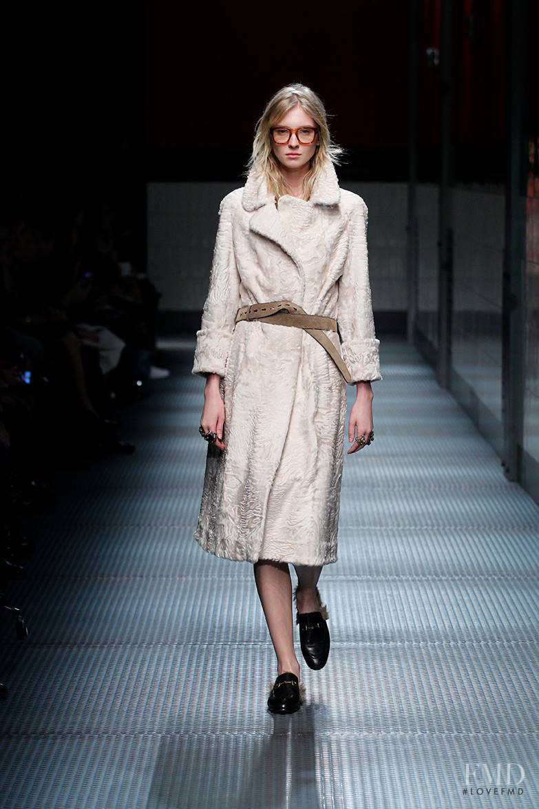 Nastya Sten featured in  the Gucci fashion show for Autumn/Winter 2015