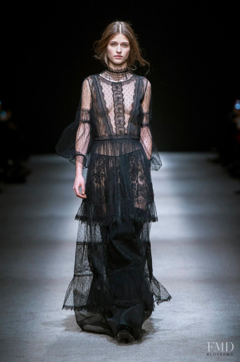 Regitze Harregaard Christensen featured in  the Alberta Ferretti fashion show for Autumn/Winter 2015