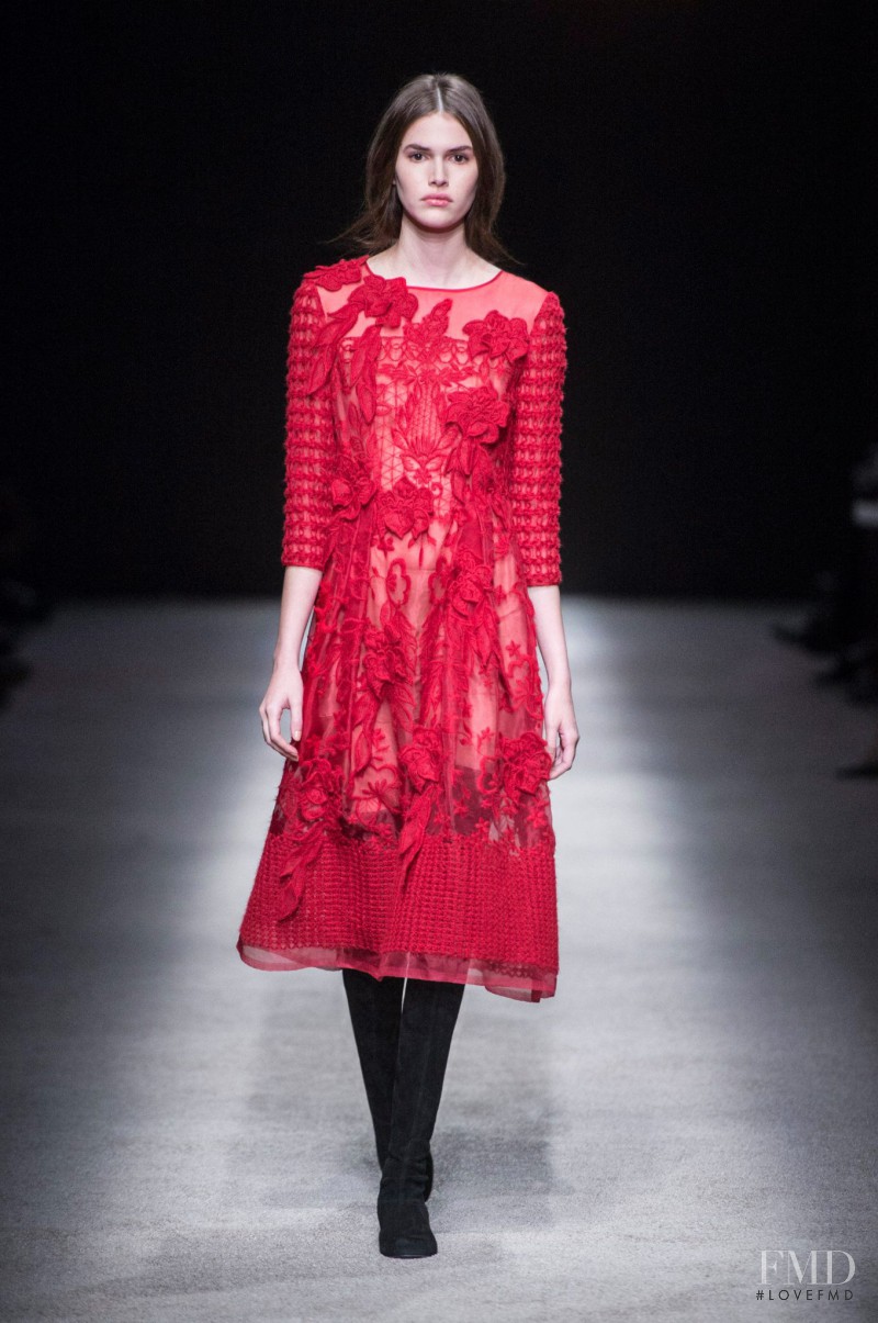 Vanessa Moody featured in  the Alberta Ferretti fashion show for Autumn/Winter 2015