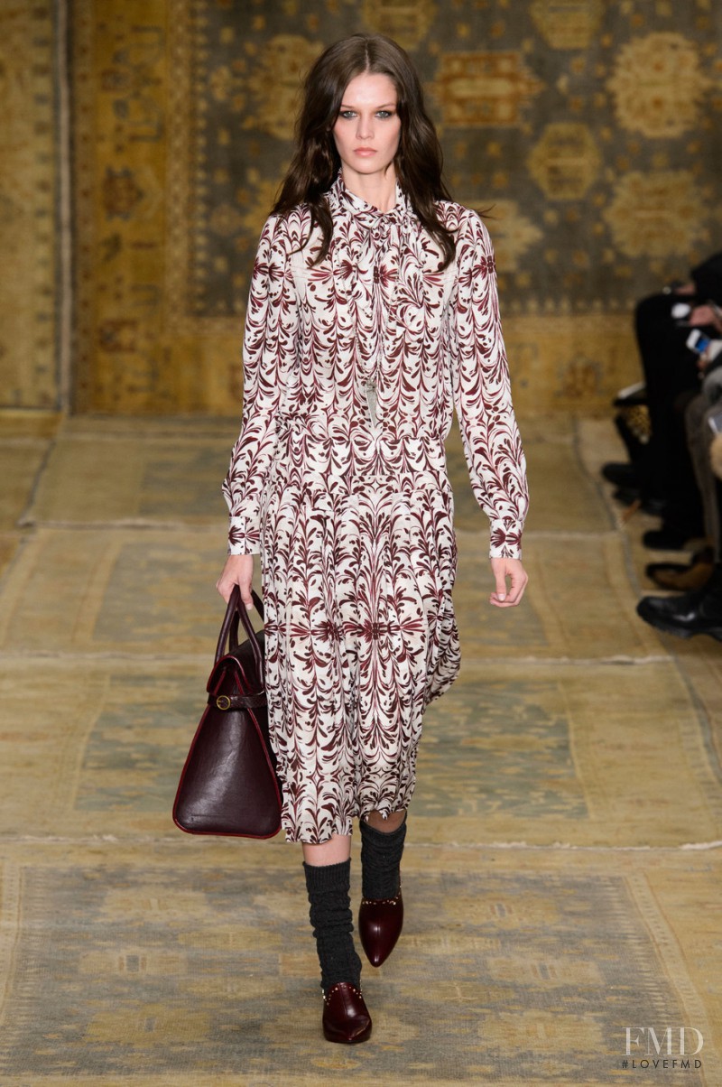 Angel Rutledge featured in  the Tory Burch fashion show for Autumn/Winter 2015