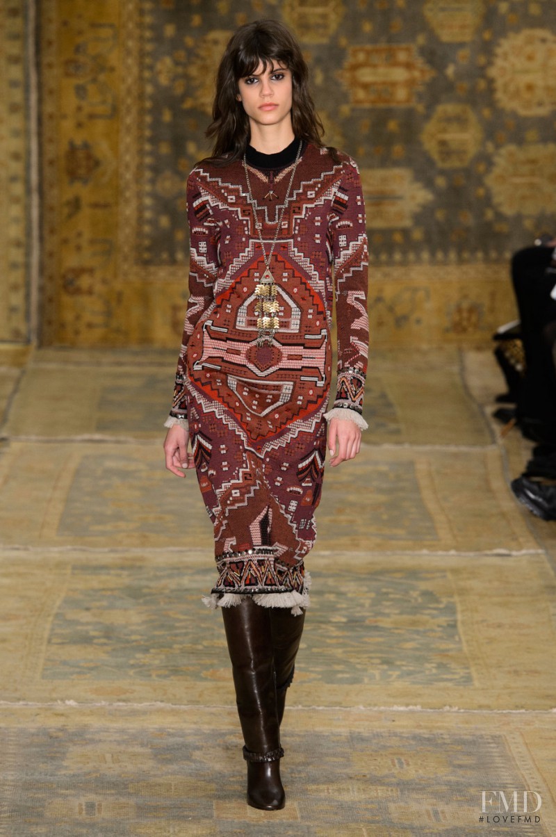 Antonina Petkovic featured in  the Tory Burch fashion show for Autumn/Winter 2015