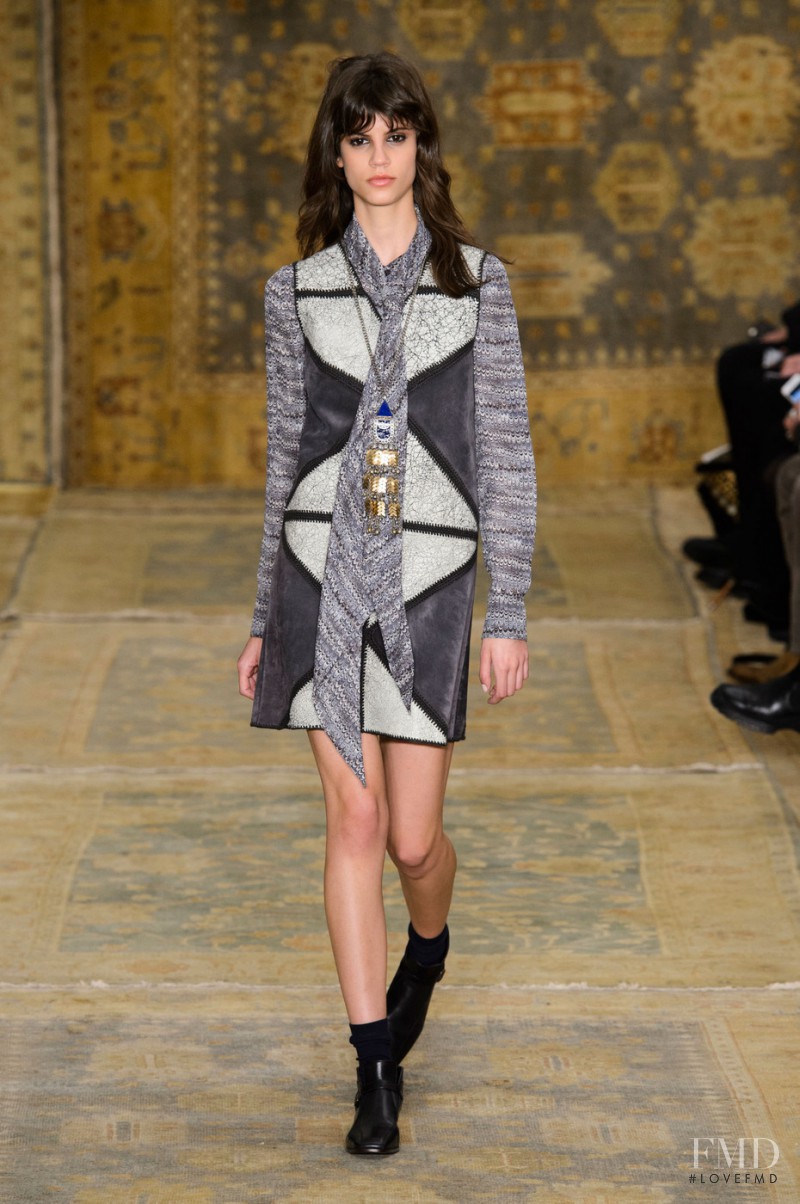 Antonina Petkovic featured in  the Tory Burch fashion show for Autumn/Winter 2015