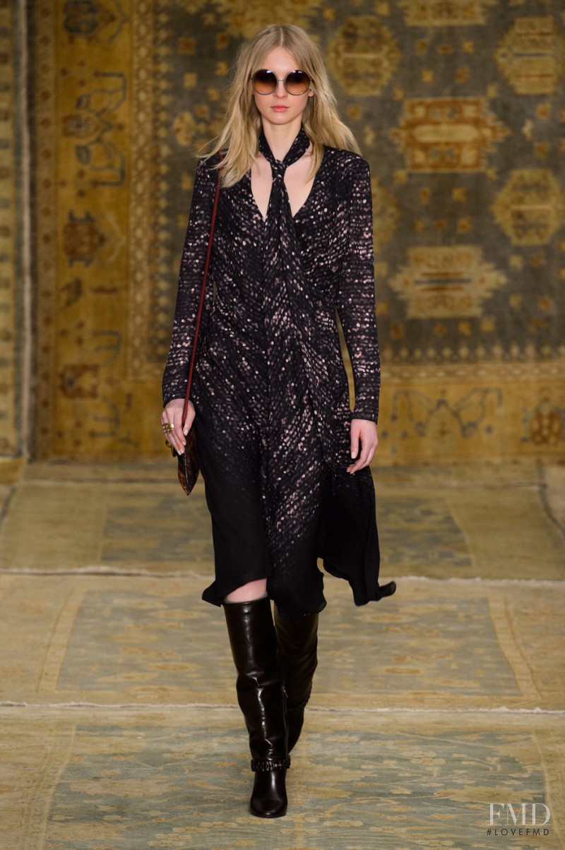 Nastya Sten featured in  the Tory Burch fashion show for Autumn/Winter 2015