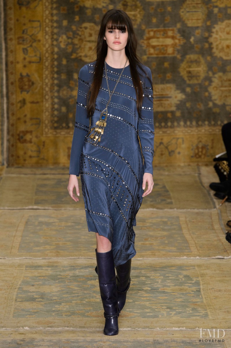 Vanessa Moody featured in  the Tory Burch fashion show for Autumn/Winter 2015