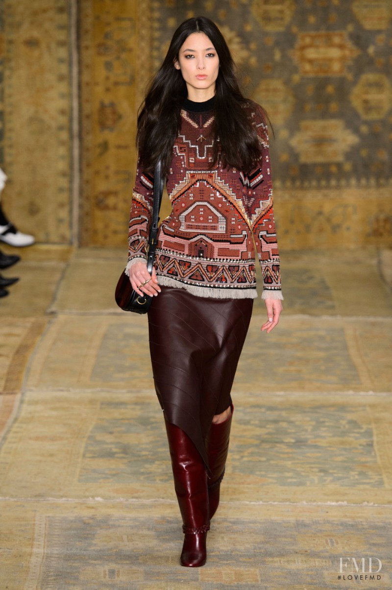 Tiana Tolstoi featured in  the Tory Burch fashion show for Autumn/Winter 2015