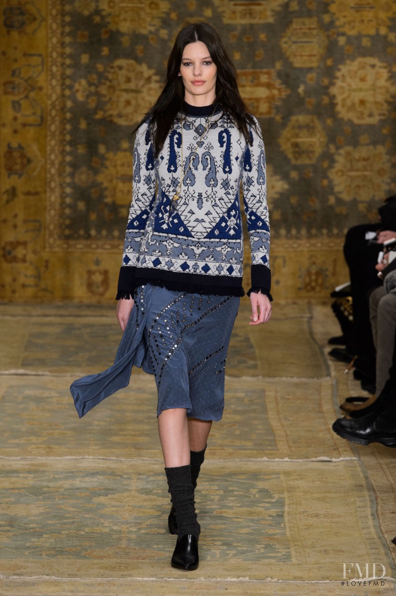 Amanda Murphy featured in  the Tory Burch fashion show for Autumn/Winter 2015