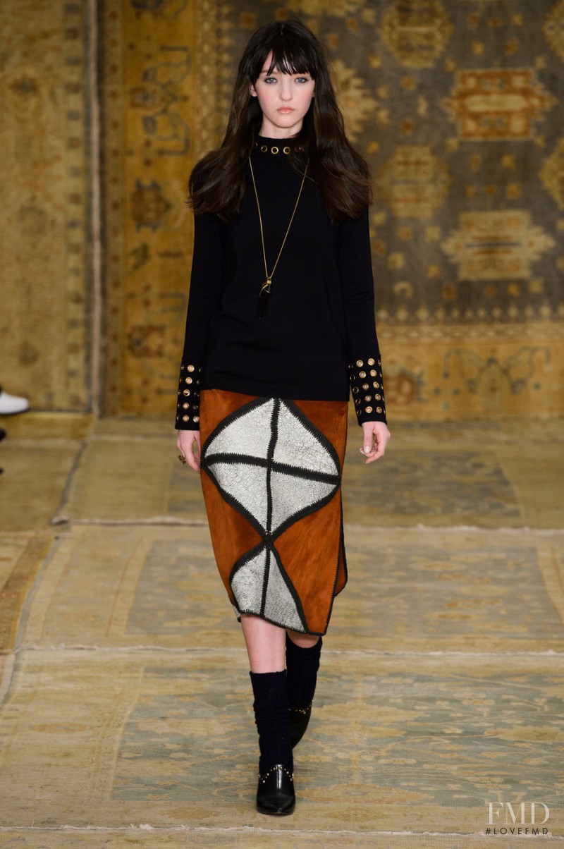 Angela Longton featured in  the Tory Burch fashion show for Autumn/Winter 2015