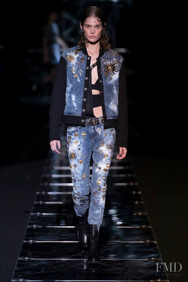 Angel Rutledge featured in  the Fausto Puglisi fashion show for Autumn/Winter 2015