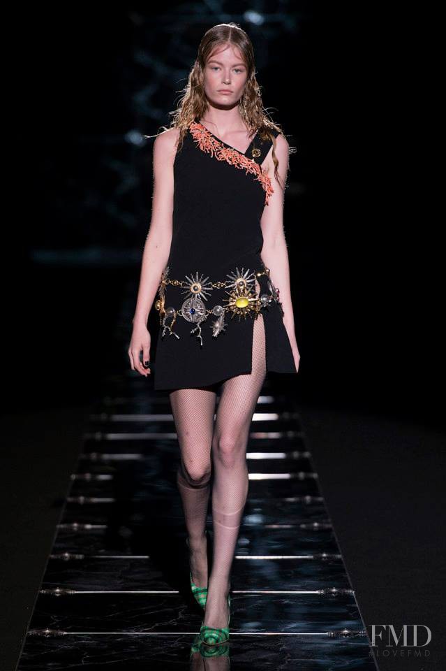 Hollie May Saker featured in  the Fausto Puglisi fashion show for Autumn/Winter 2015