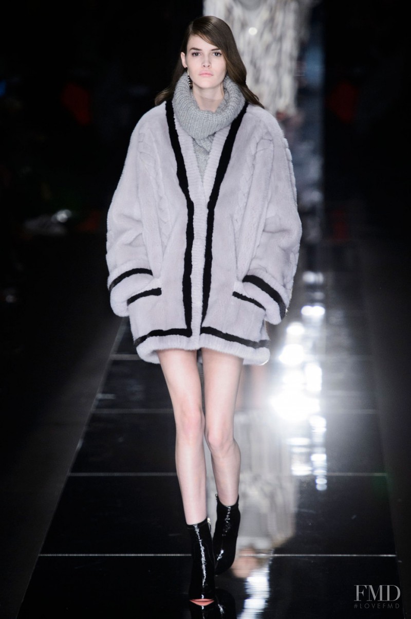 Vanessa Moody featured in  the Blumarine fashion show for Autumn/Winter 2015