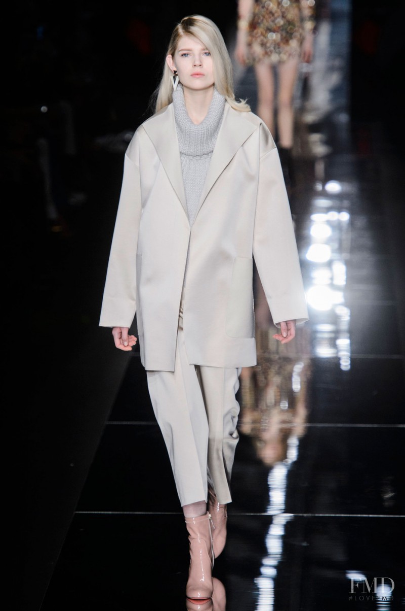 Ola Rudnicka featured in  the Blumarine fashion show for Autumn/Winter 2015