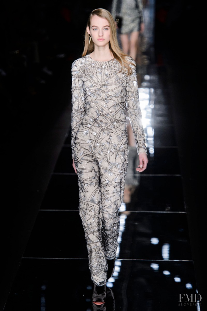 Maartje Verhoef featured in  the Blumarine fashion show for Autumn/Winter 2015