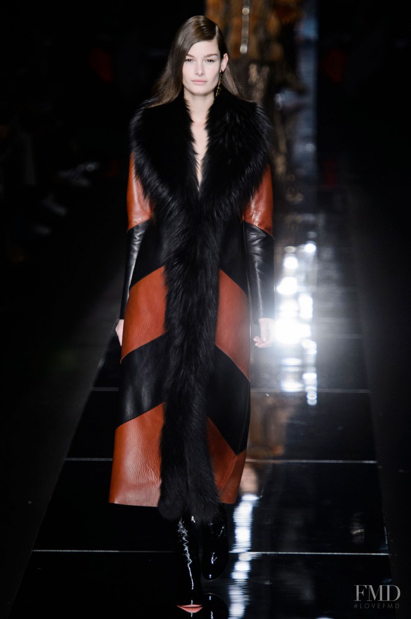 Ophélie Guillermand featured in  the Blumarine fashion show for Autumn/Winter 2015