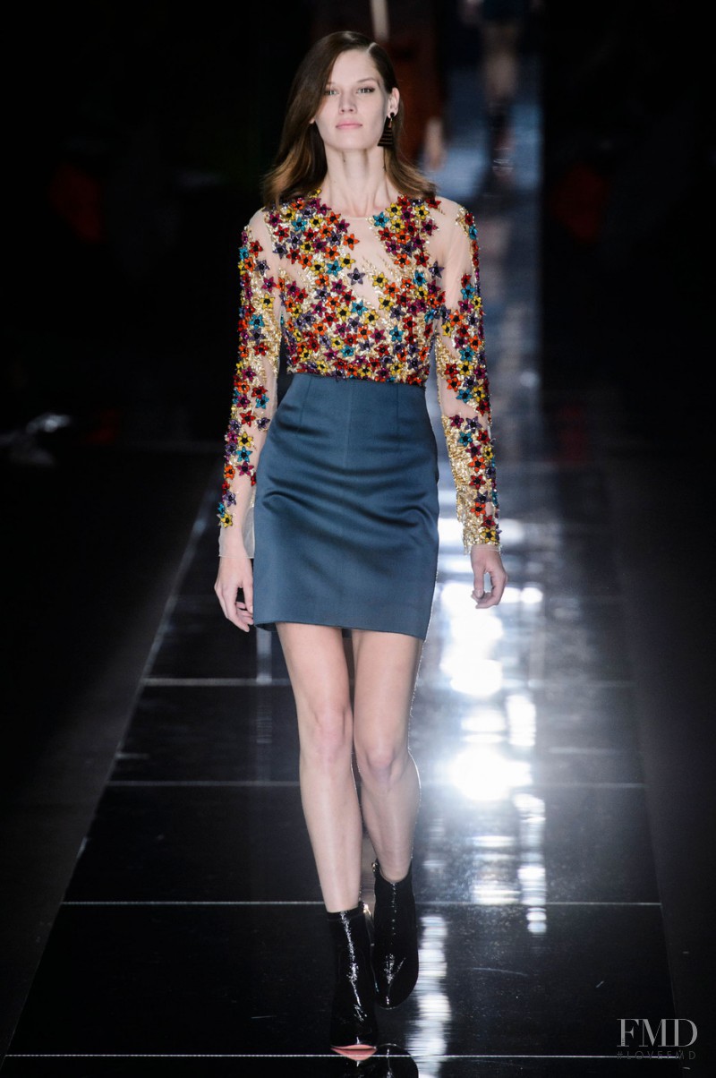 Angel Rutledge featured in  the Blumarine fashion show for Autumn/Winter 2015