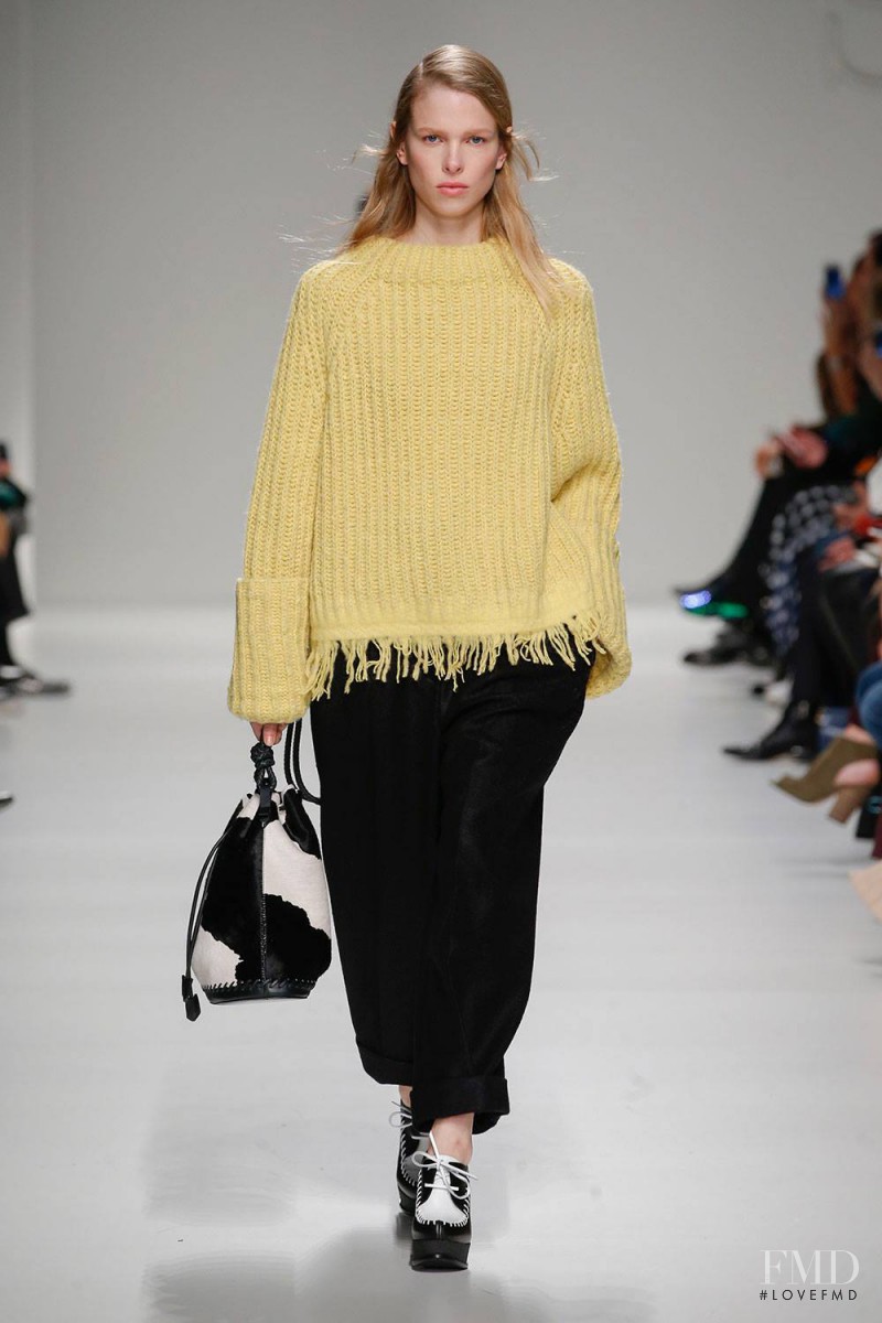 Lina Berg featured in  the Sportmax fashion show for Autumn/Winter 2015