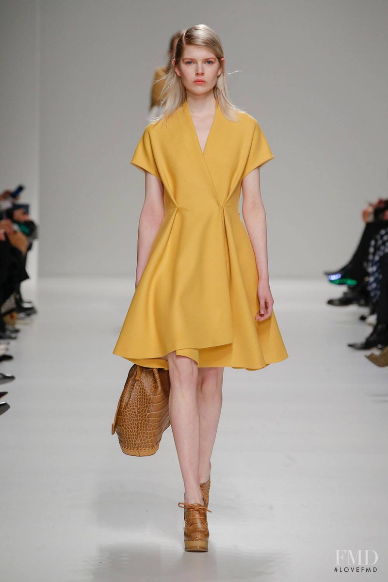 Ola Rudnicka featured in  the Sportmax fashion show for Autumn/Winter 2015