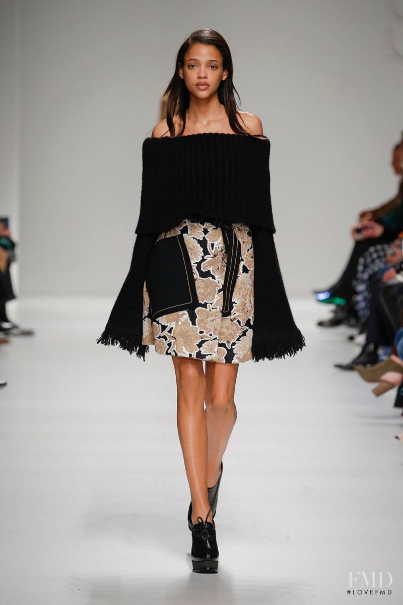 Aya Jones featured in  the Sportmax fashion show for Autumn/Winter 2015