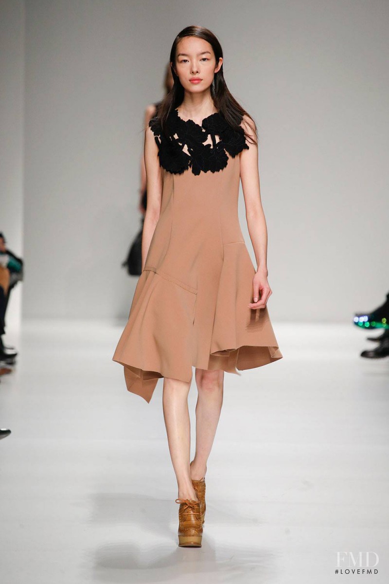 Fei Fei Sun featured in  the Sportmax fashion show for Autumn/Winter 2015