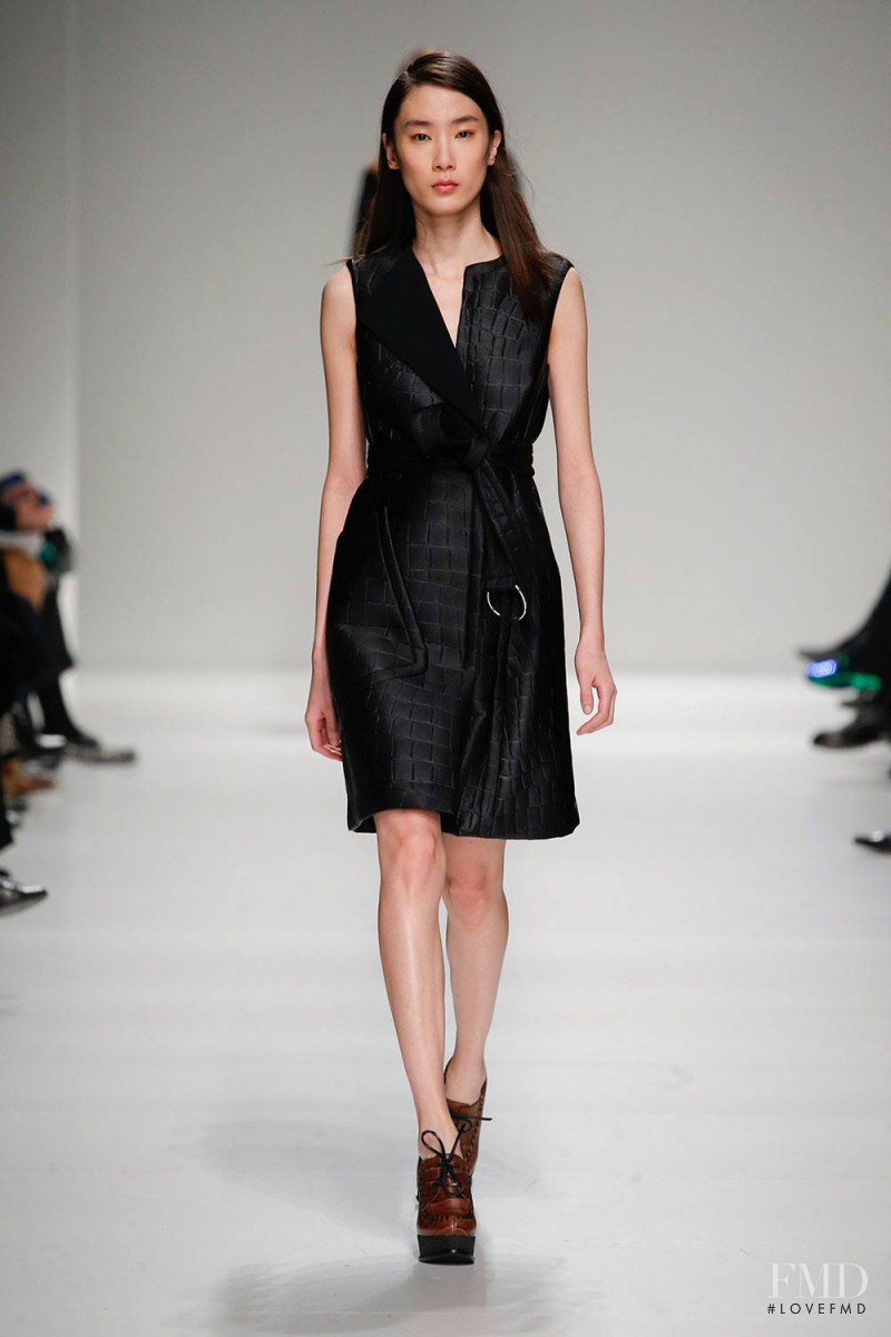 Dongqi Xue featured in  the Sportmax fashion show for Autumn/Winter 2015