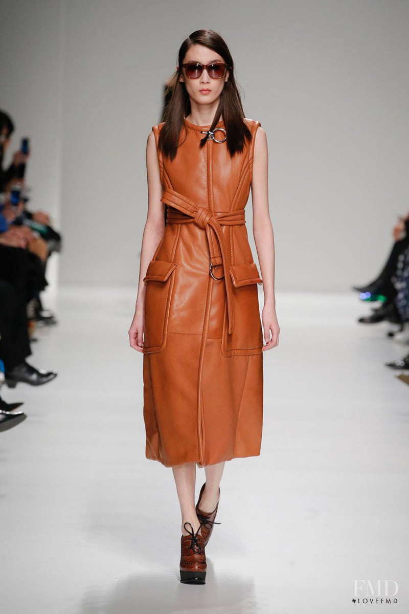 Dongqi Xue featured in  the Sportmax fashion show for Autumn/Winter 2015