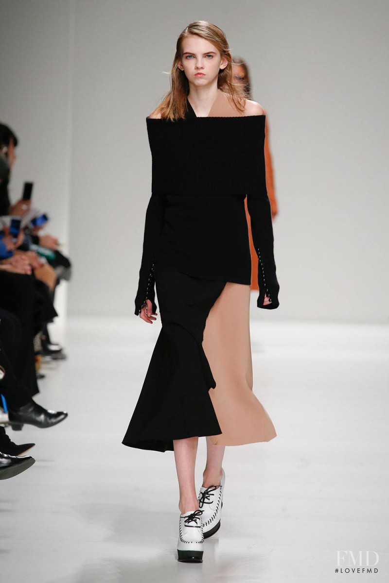 Molly Bair featured in  the Sportmax fashion show for Autumn/Winter 2015