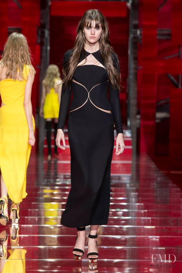Vanessa Moody featured in  the Versace fashion show for Autumn/Winter 2015