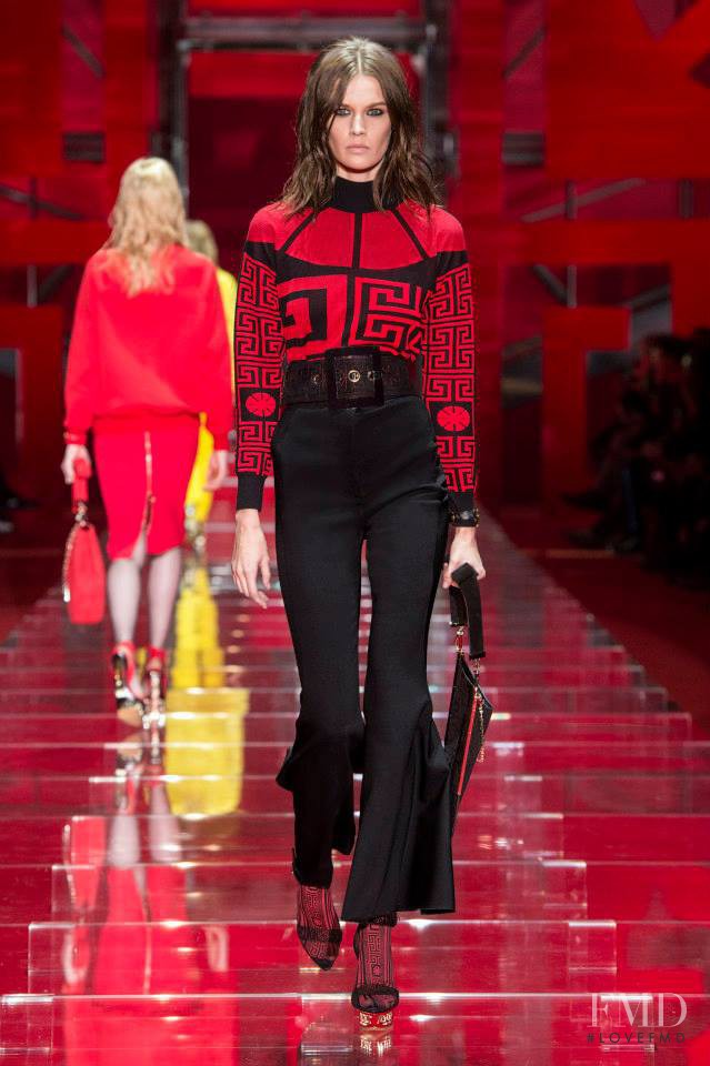 Angel Rutledge featured in  the Versace fashion show for Autumn/Winter 2015
