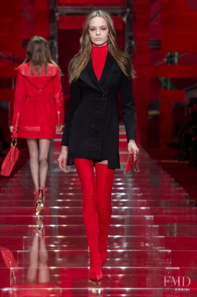 Mina Cvetkovic featured in  the Versace fashion show for Autumn/Winter 2015