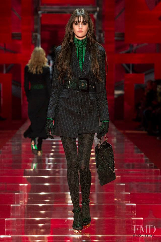 Vanessa Moody featured in  the Versace fashion show for Autumn/Winter 2015