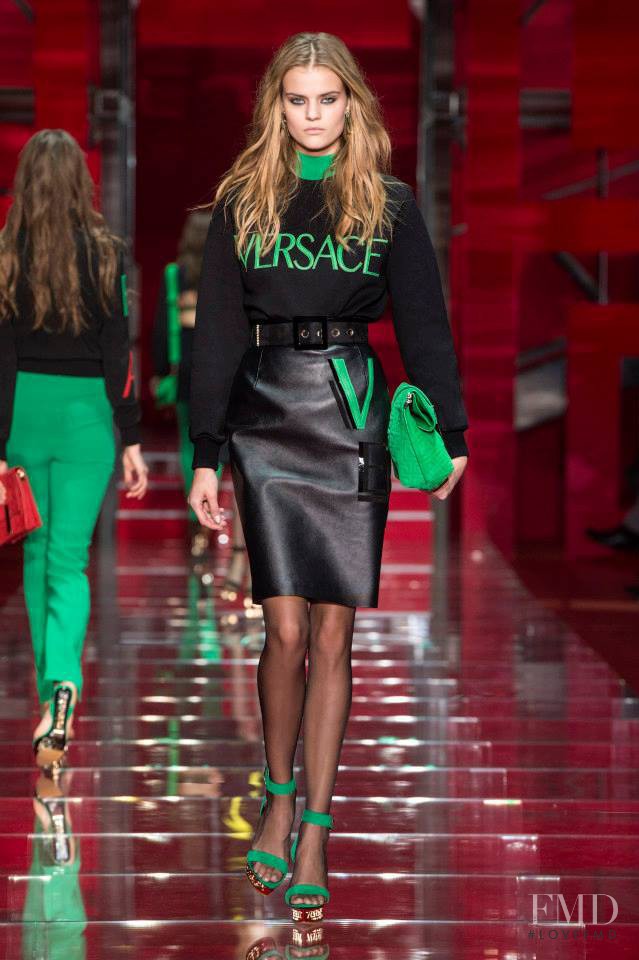 Kate Grigorieva featured in  the Versace fashion show for Autumn/Winter 2015