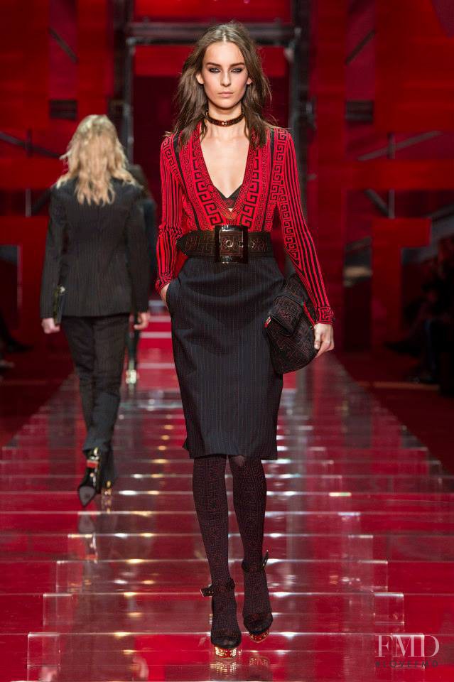 Julia Bergshoeff featured in  the Versace fashion show for Autumn/Winter 2015