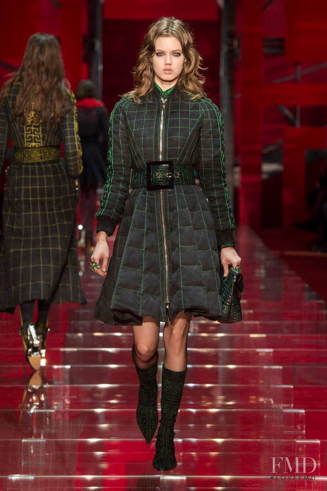 Lindsey Wixson featured in  the Versace fashion show for Autumn/Winter 2015
