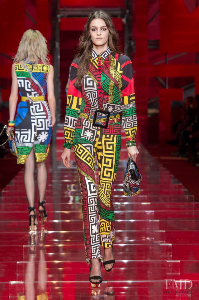 Kremi Otashliyska featured in  the Versace fashion show for Autumn/Winter 2015