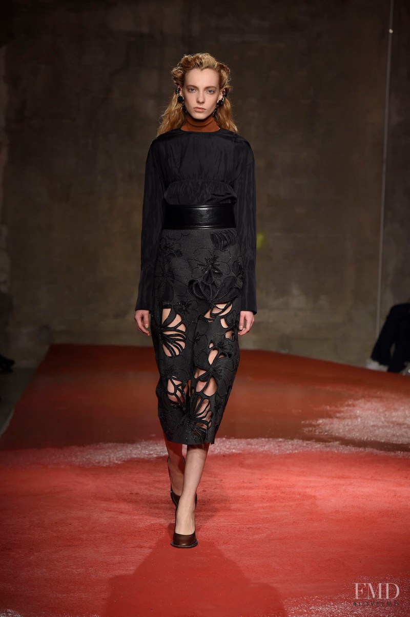 Zlata Semenko featured in  the Marni fashion show for Autumn/Winter 2015