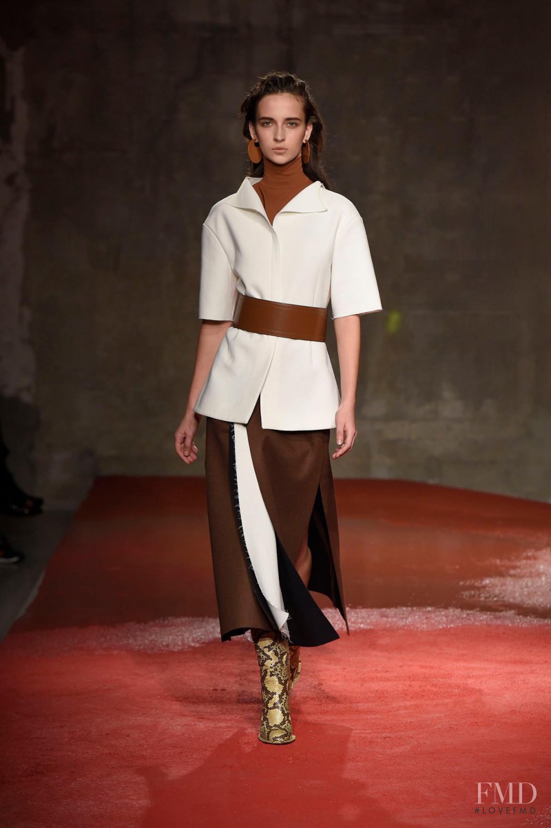 Waleska Gorczevski featured in  the Marni fashion show for Autumn/Winter 2015