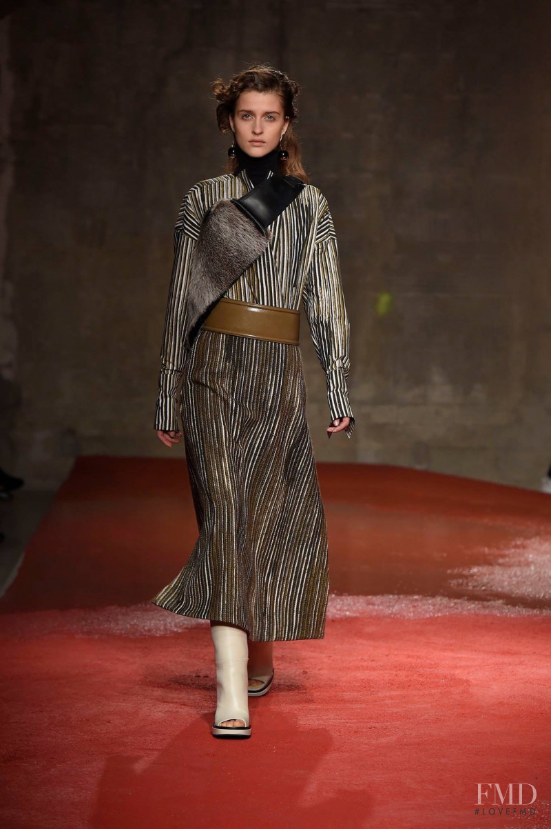Regitze Harregaard Christensen featured in  the Marni fashion show for Autumn/Winter 2015