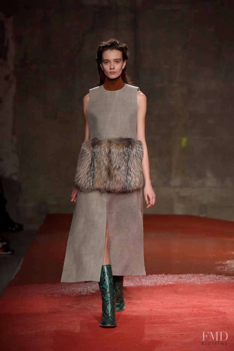 Alicja Tubilewicz featured in  the Marni fashion show for Autumn/Winter 2015
