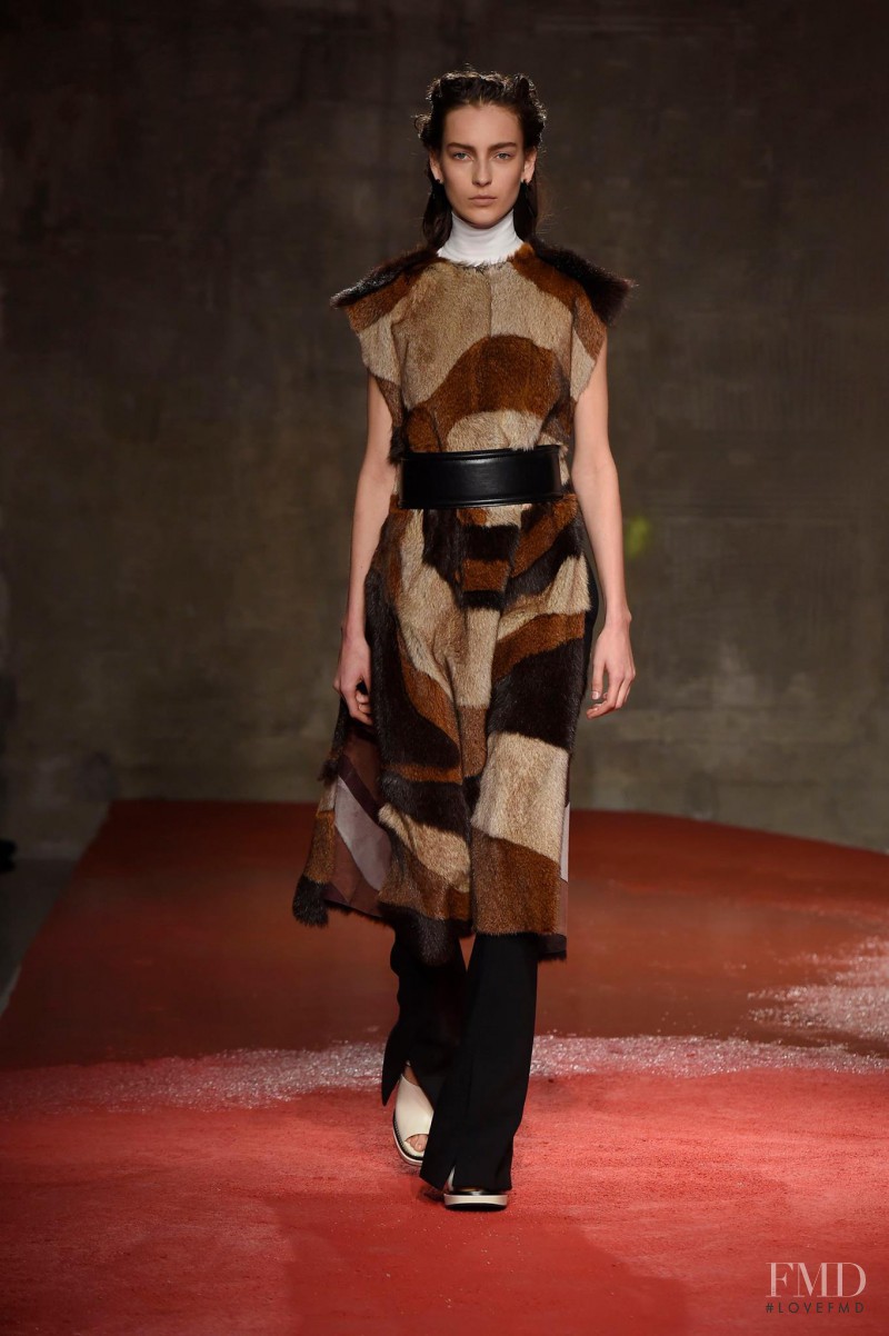 Julia Bergshoeff featured in  the Marni fashion show for Autumn/Winter 2015