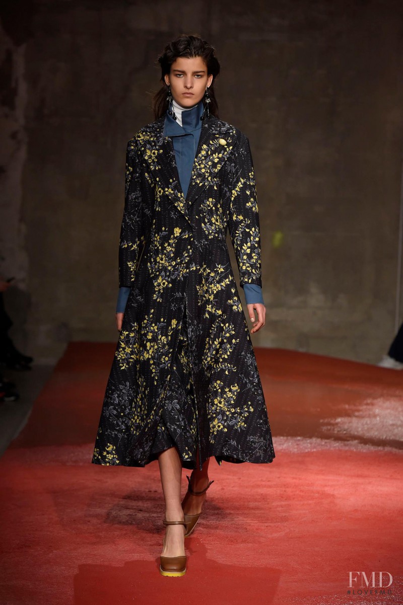 Astrid Holler featured in  the Marni fashion show for Autumn/Winter 2015