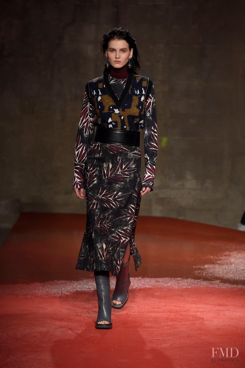 Katlin Aas featured in  the Marni fashion show for Autumn/Winter 2015
