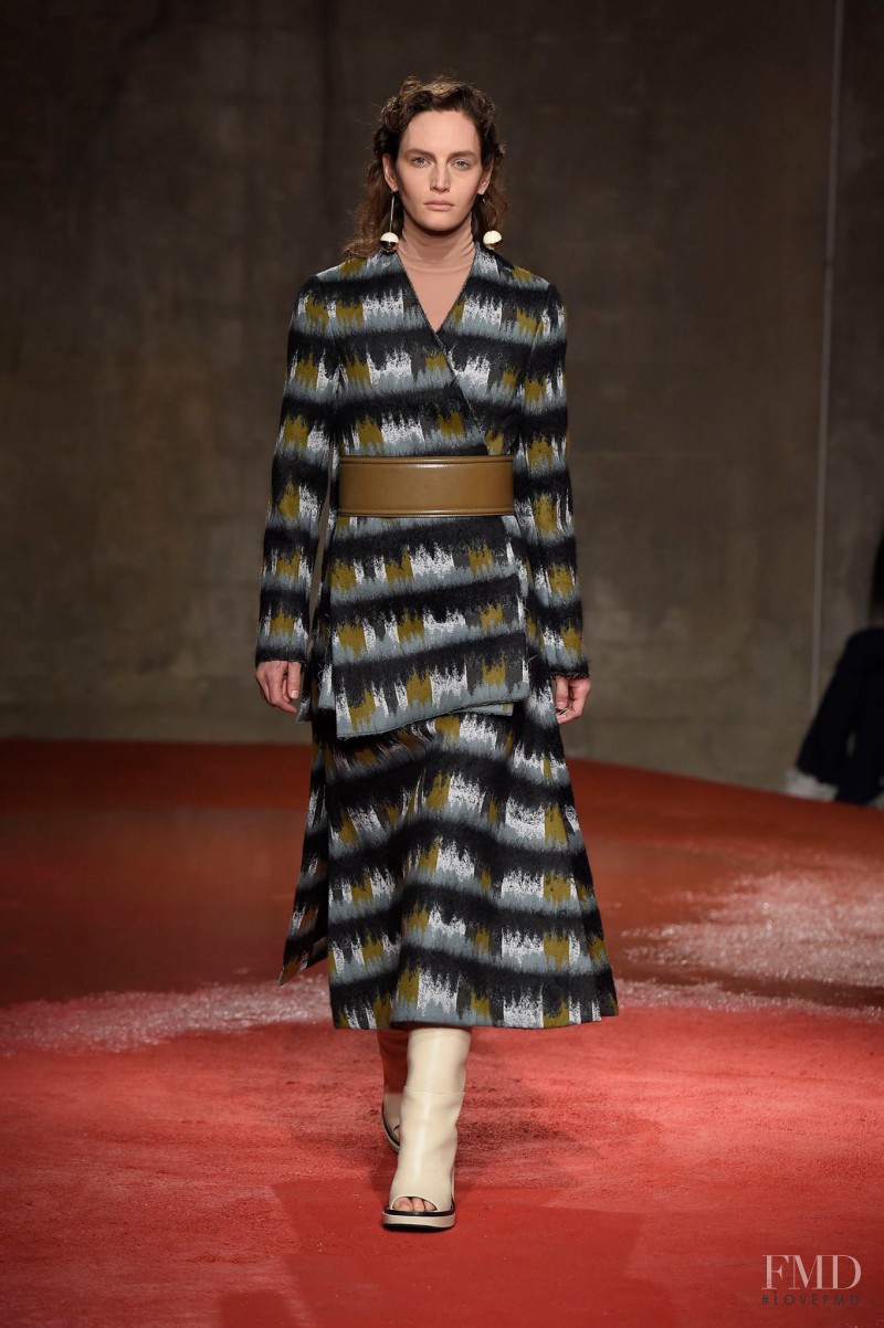 Vivien Solari featured in  the Marni fashion show for Autumn/Winter 2015