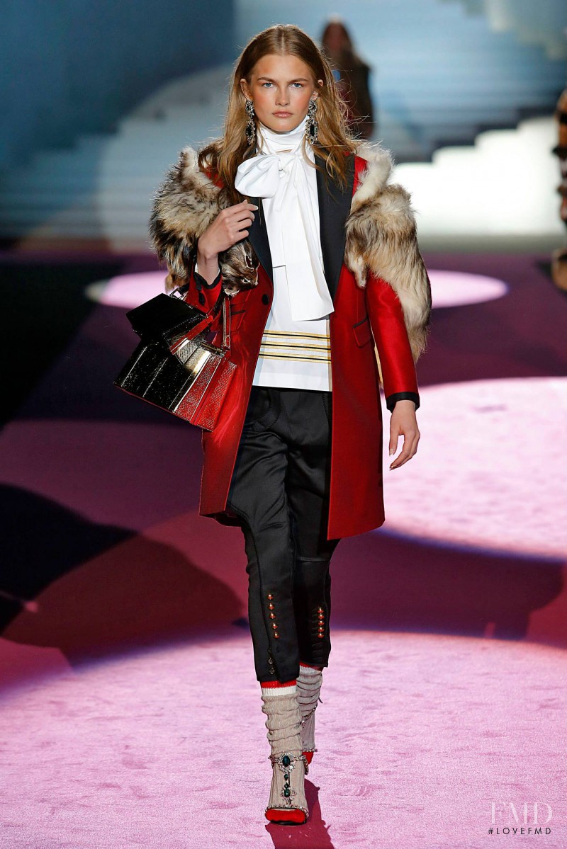 Aneta Pajak featured in  the DSquared2 fashion show for Autumn/Winter 2015