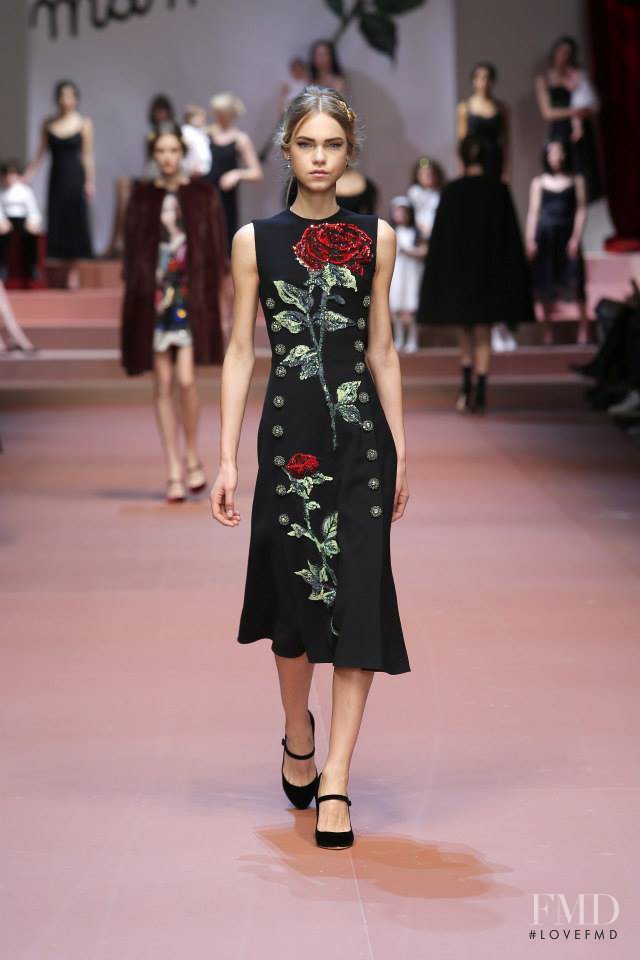 Line Brems featured in  the Dolce & Gabbana fashion show for Autumn/Winter 2015