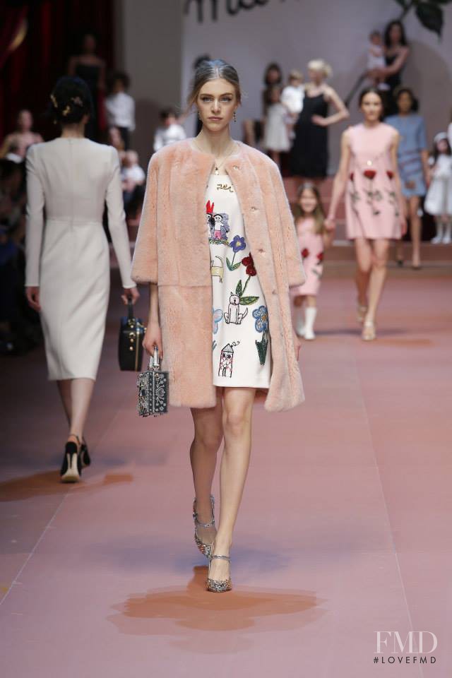 Hedvig Palm featured in  the Dolce & Gabbana fashion show for Autumn/Winter 2015