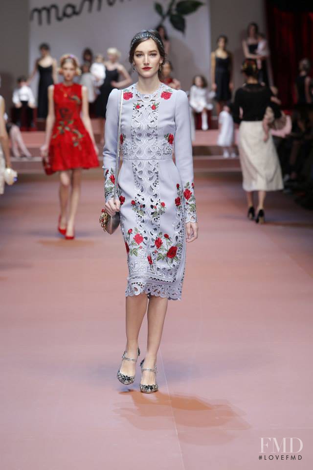 Joséphine Le Tutour featured in  the Dolce & Gabbana fashion show for Autumn/Winter 2015