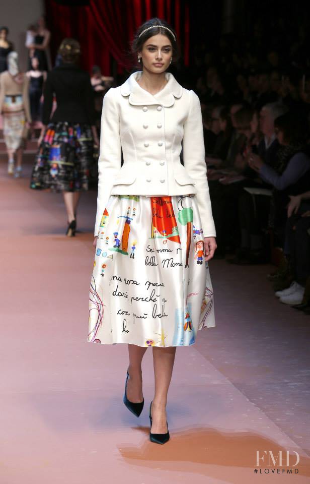 Taylor Hill featured in  the Dolce & Gabbana fashion show for Autumn/Winter 2015