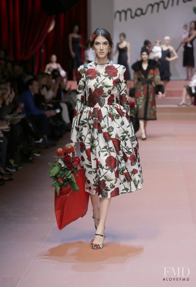Ana Buljevic featured in  the Dolce & Gabbana fashion show for Autumn/Winter 2015